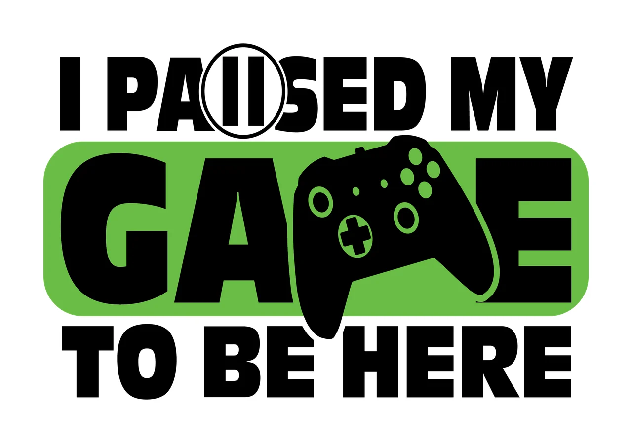 I Paused My To Be Here Text Phrase pause button icon rectangular bar