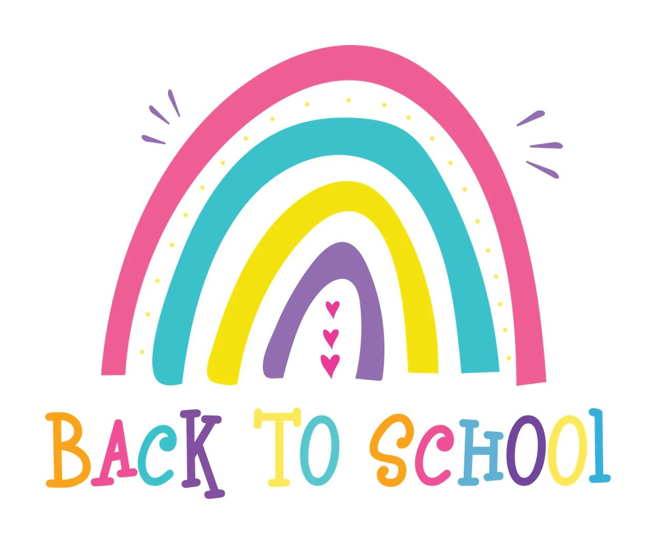 Back To School Colorful Rainbow