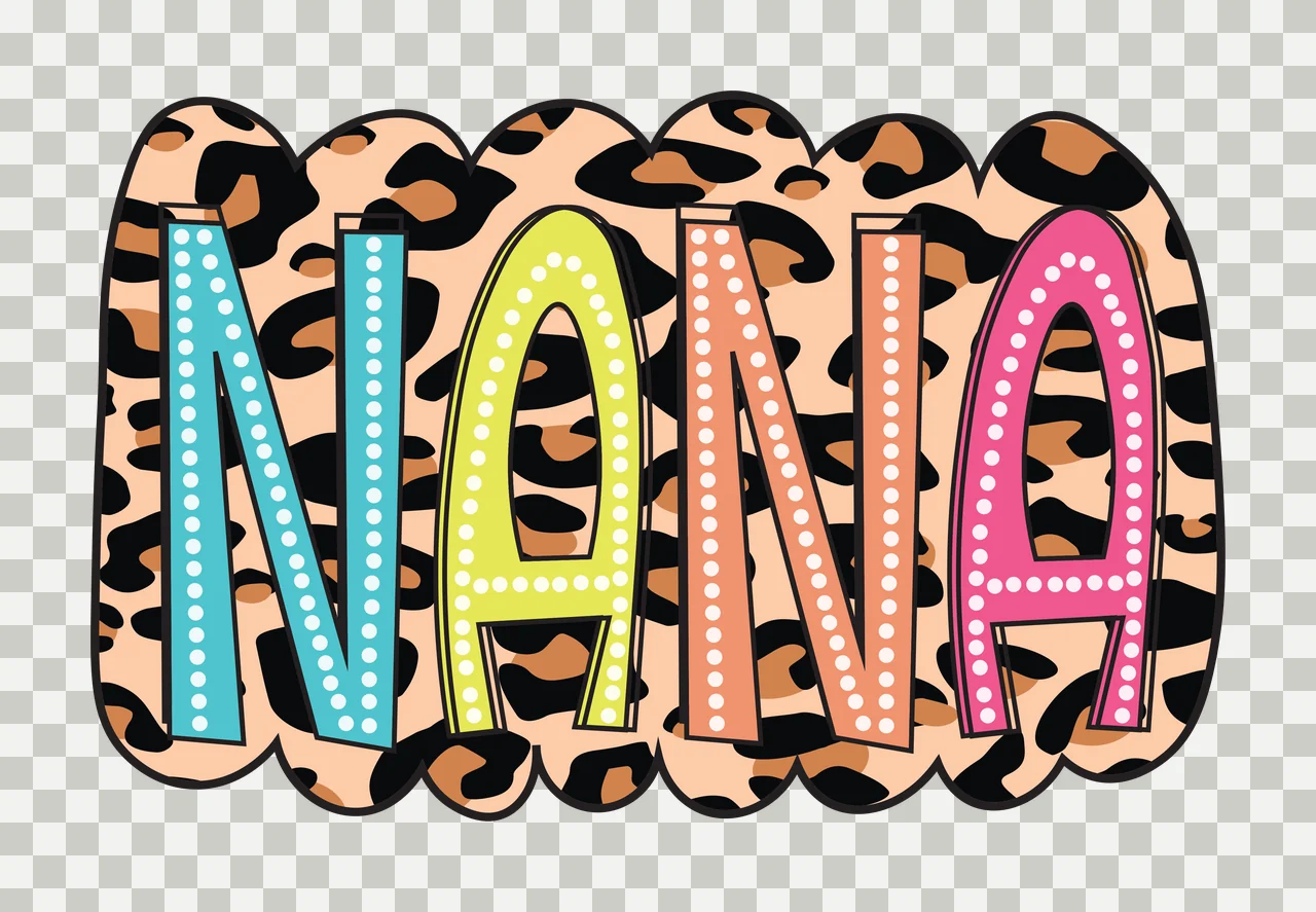 Abstract Scalloped Banner With Leopard Pattern border print transparency and detail preview thumbnail