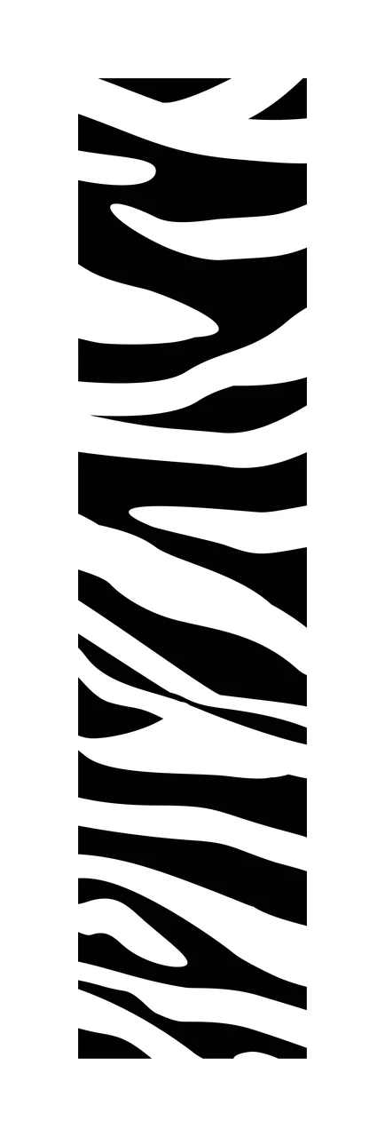 Animal print with wavy stripes irregular lines black shapes and high contrast in white