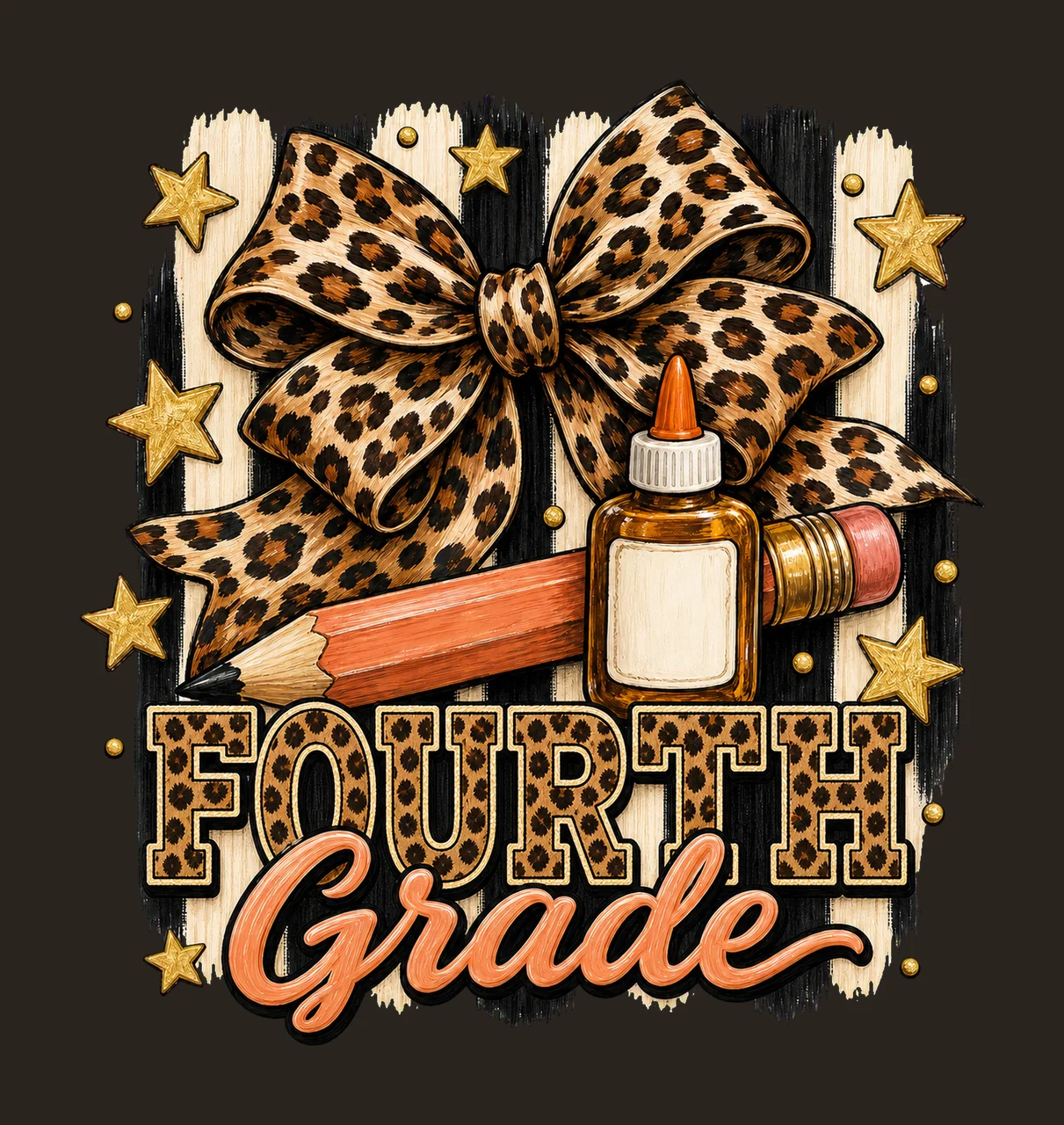Leopard Coquette Pencil Back To School Pre Variation A contrast preview thumbnail