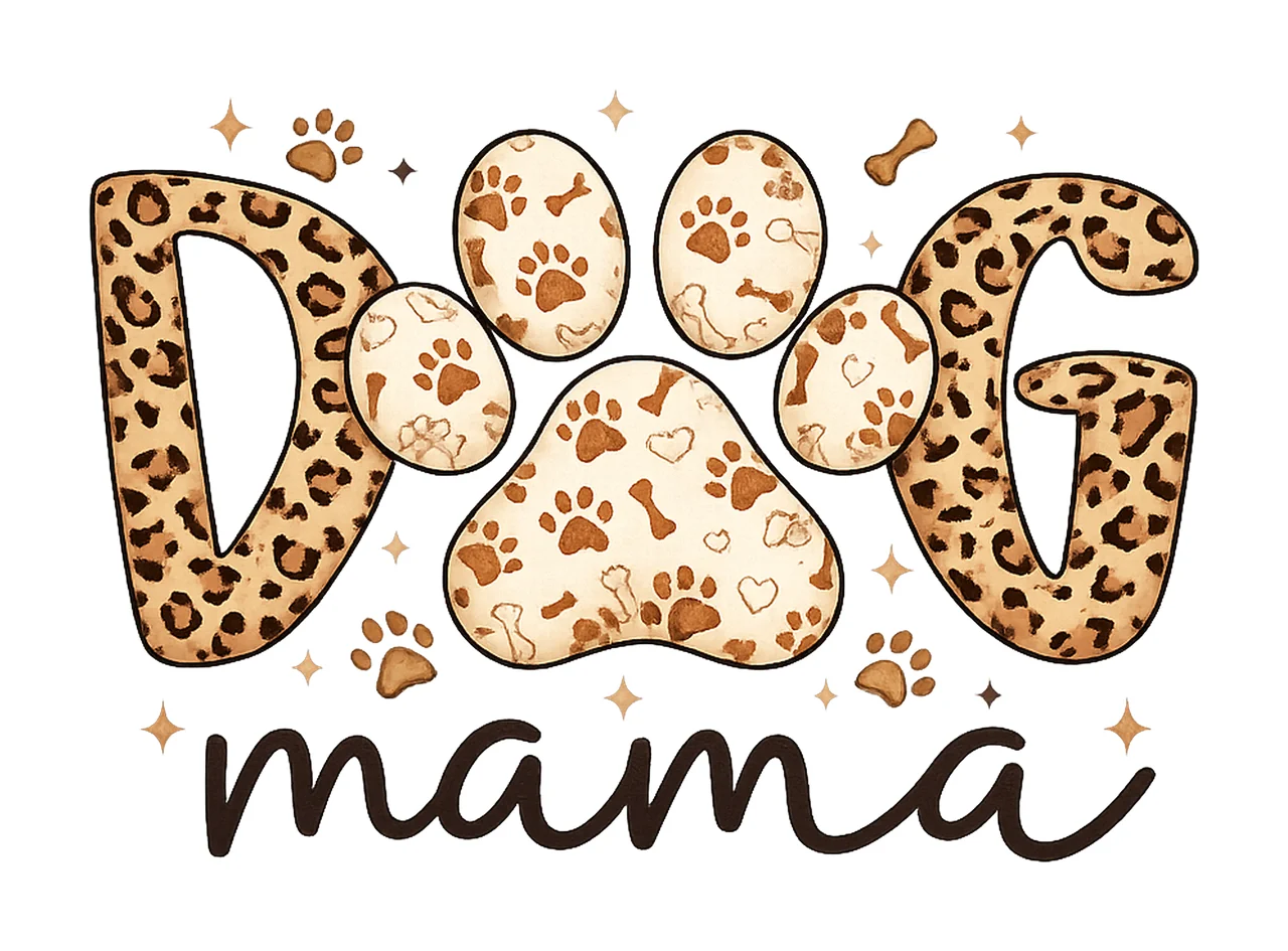 Dog Mama Mom Leopard Print Retro Dog Mom Design Mother Day