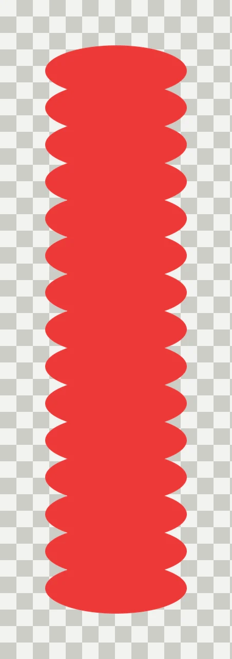 Black Vertical Column Composed Of Repeating Stacked Circular circles transparency and detail preview thumbnail