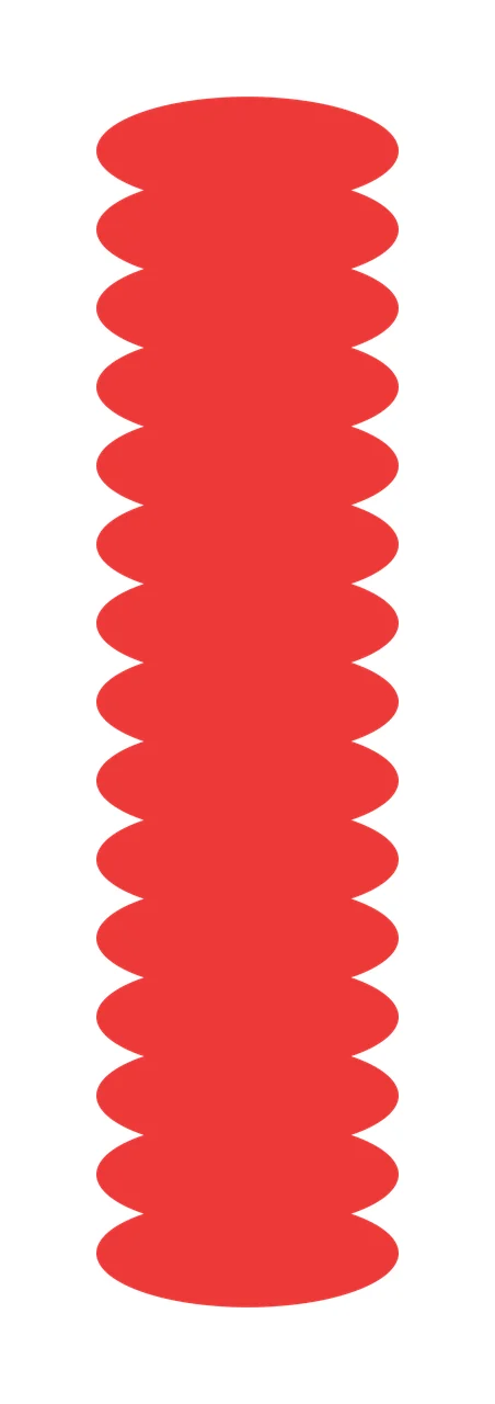 Black Vertical Column Composed Of Repeating Stacked Circular circles