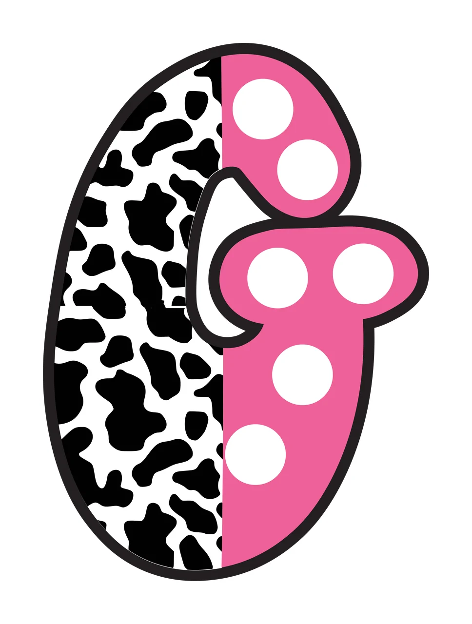 Half Cow Bright Font Dalmatian Race Doodle Leopard Character 34 racing