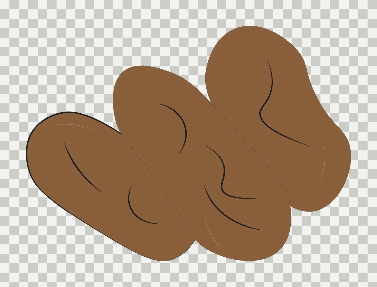 Dried dates Illustration with brown dried dates, black line details and flat shapes in white transparency and detail preview thumbnail