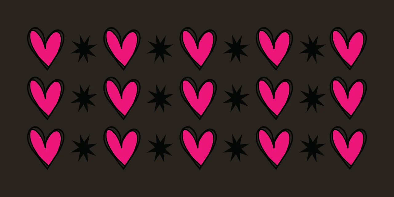 Hearts Can Glass Wrap Heart And Star Repeating stars linear contrast preview thumbnail