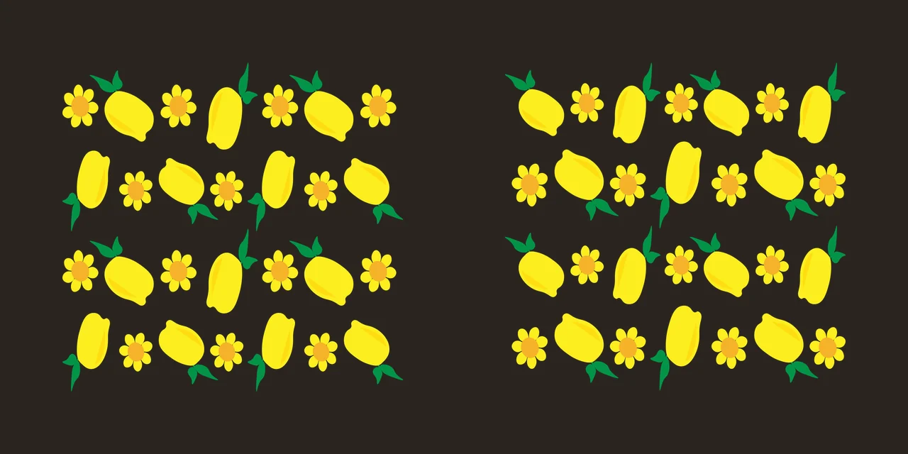 Can Glass Wrap Black Silhouette Lemon And Flower pattern white contrast preview thumbnail