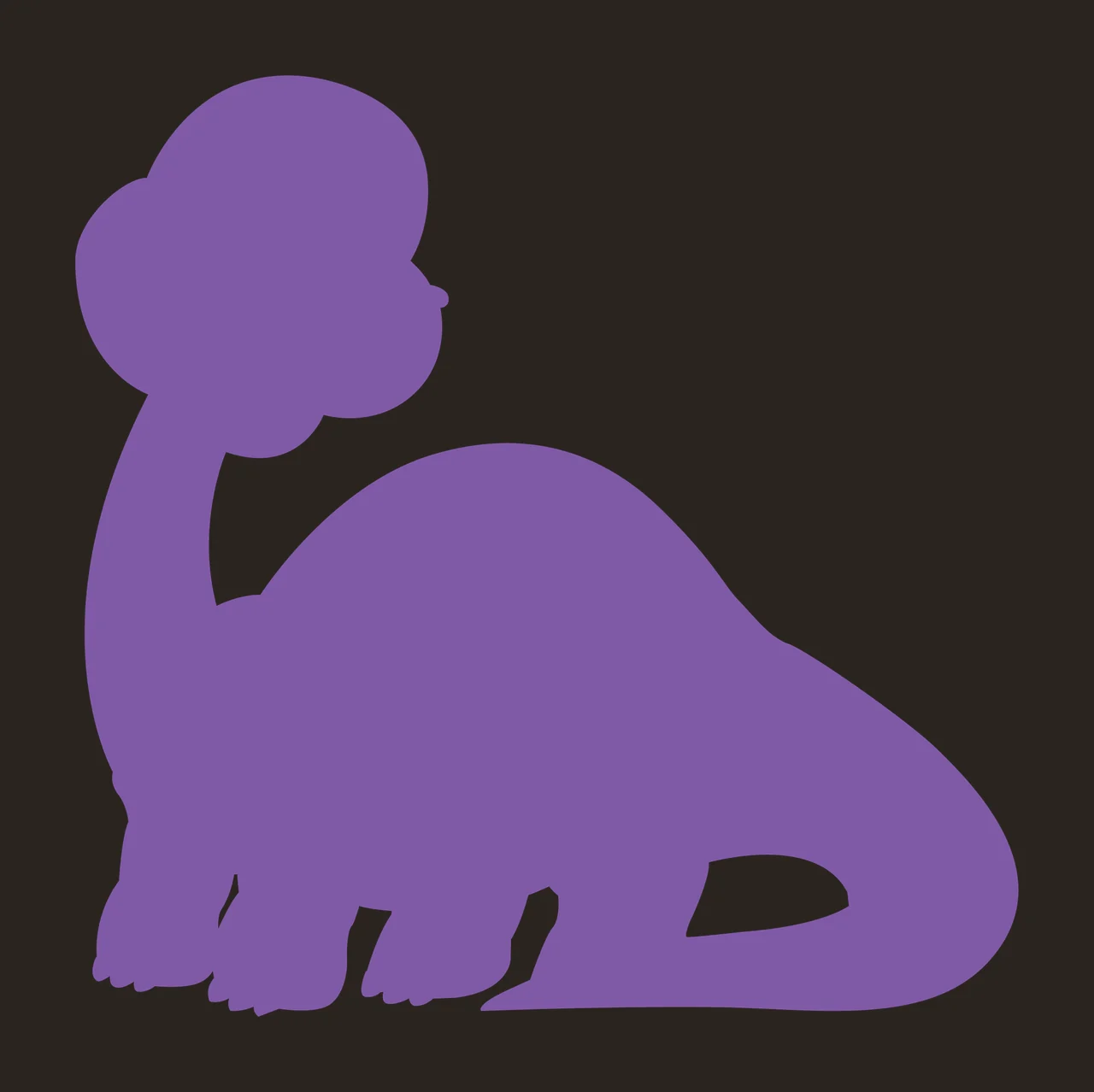 Dinosaur With Minimalist And Prehistoric In Black contrast preview thumbnail