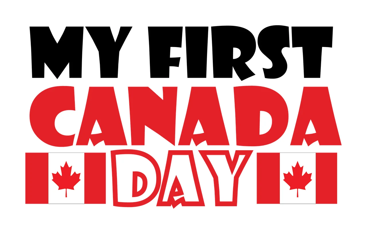 My First Canada Day Text With Typography