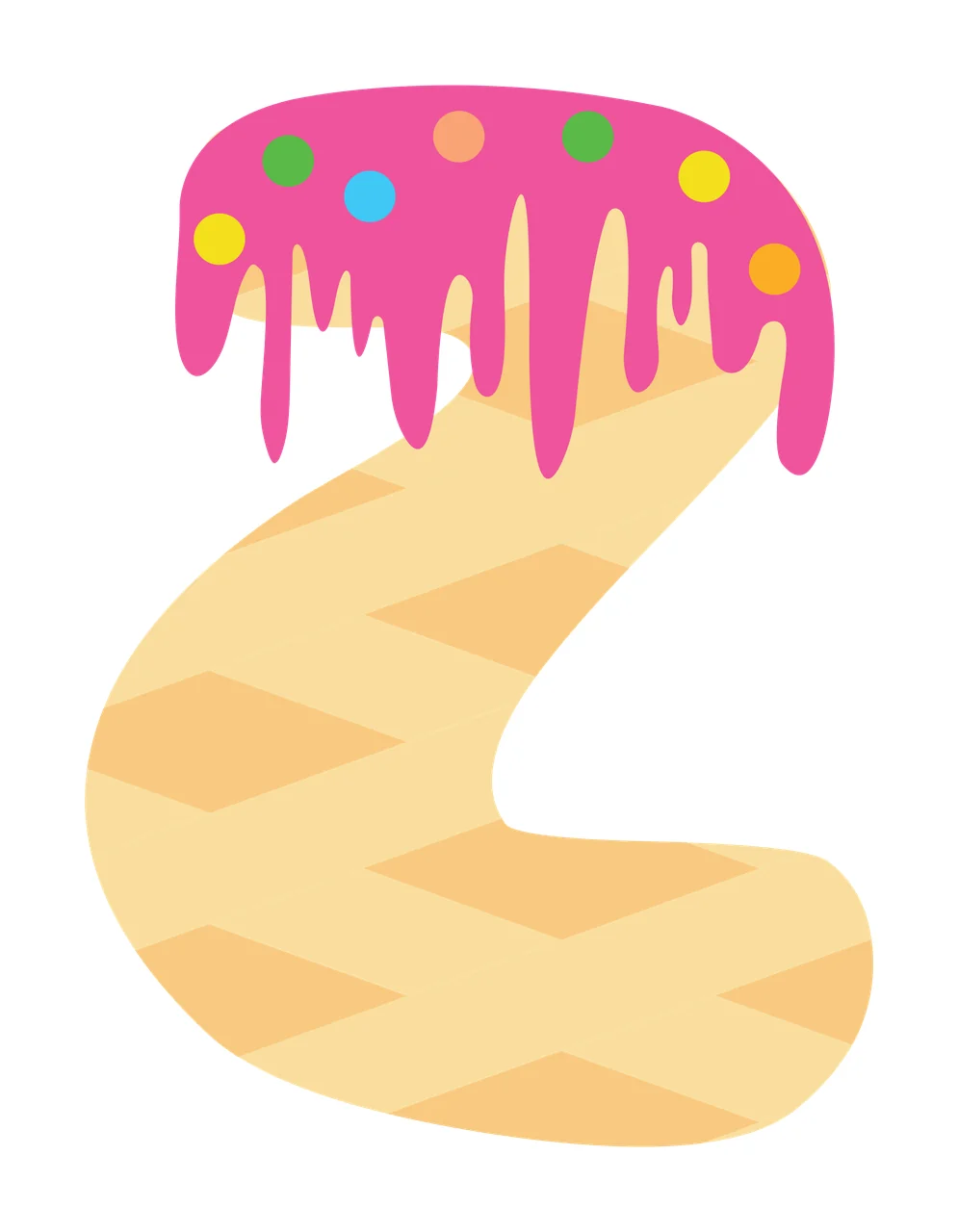 Ice Cream Font Character 20 scalable logo design icon