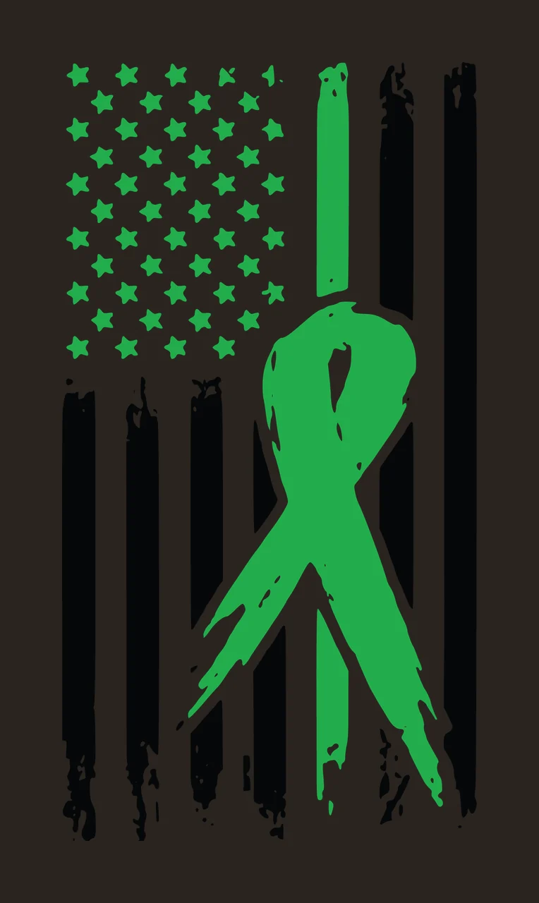 Awareness Distressed American Flag Ribbon Graphic overlaid contrast preview thumbnail