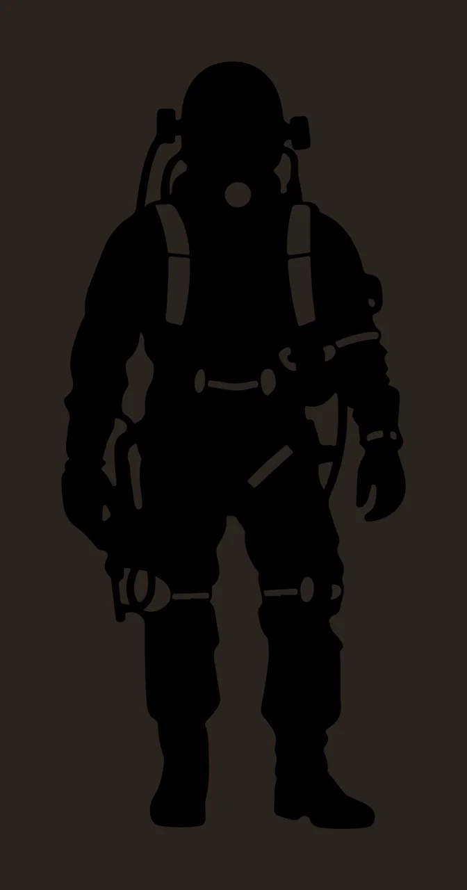 Can Glass Wrap Diver Suit Silhouette contrast preview thumbnail