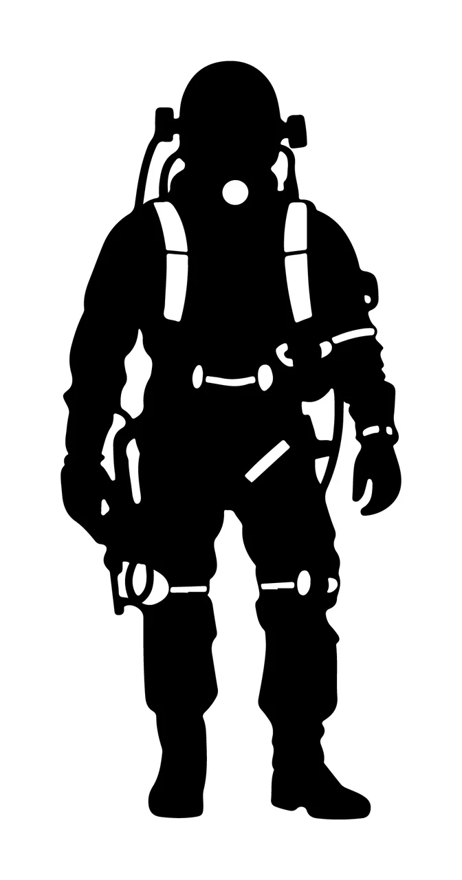 Can Glass Wrap Diver Suit Silhouette