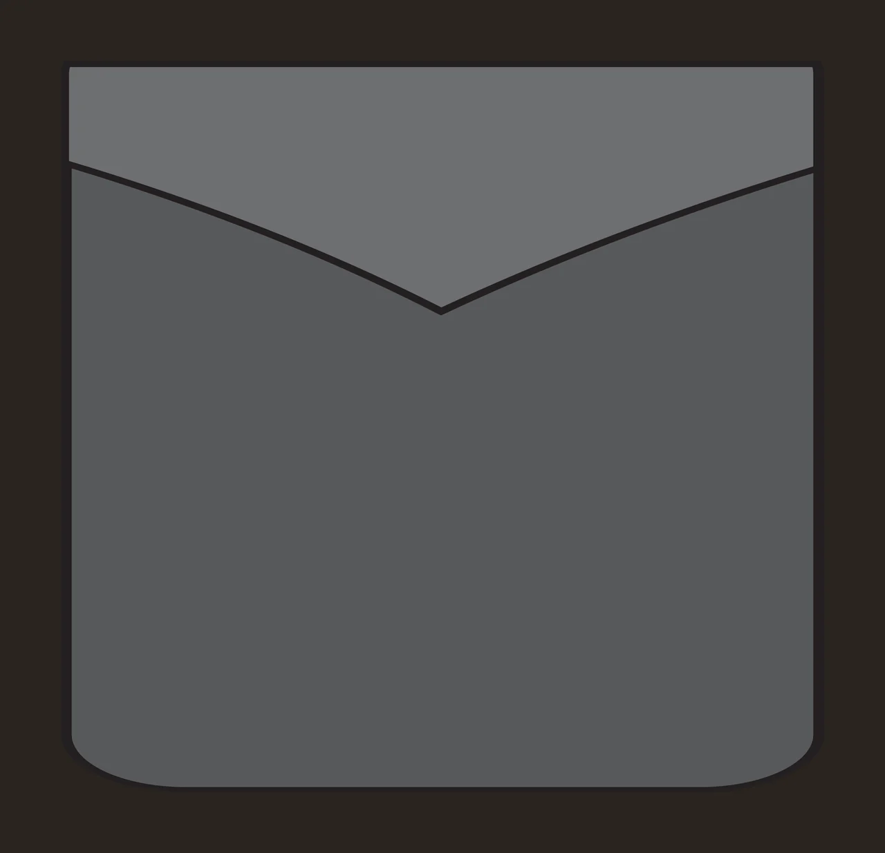 Black Rectangle Shape With Rounded Bottom Corners curved flat solid contrast preview thumbnail