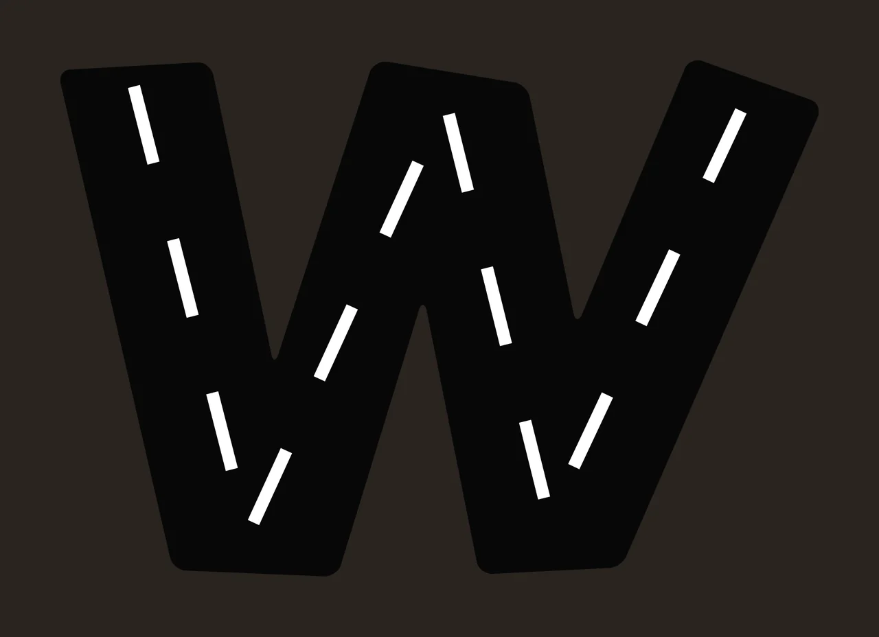 Can Glass Wrap W Letter As A Road contrast preview thumbnail