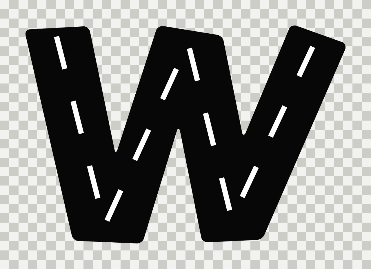 Can Glass Wrap W Letter As A Road transparency and detail preview thumbnail
