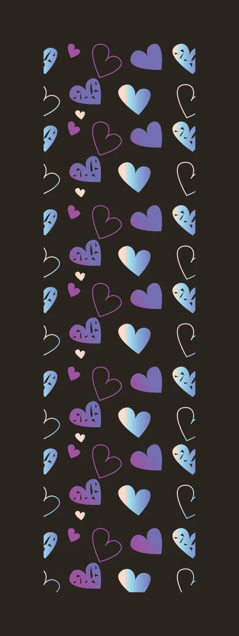 Hearts Pattern Black And White monochrome love shapes 45 F16 GLITTER contrast preview thumbnail