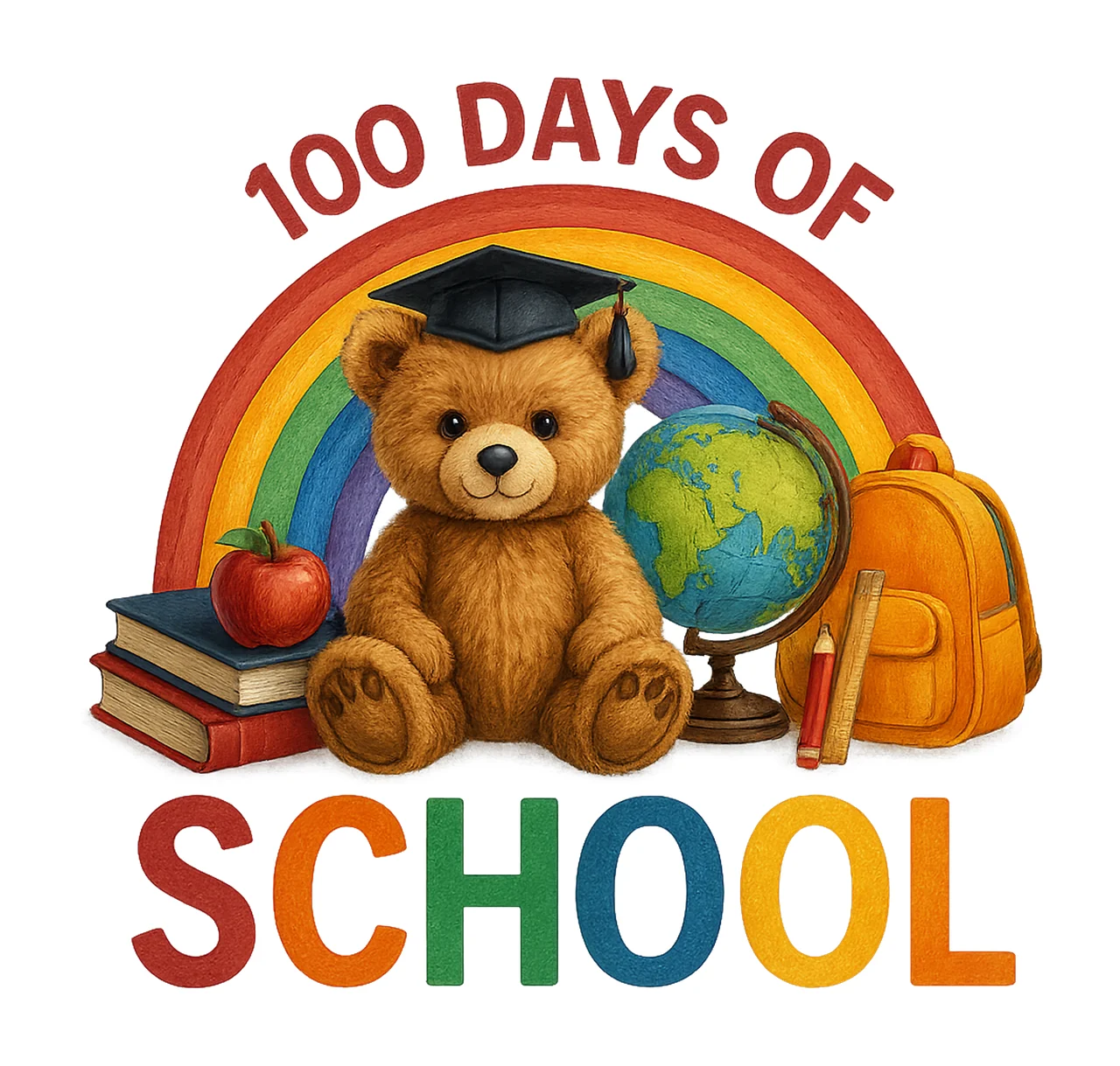 100 Days of School Artwork 1st Day Primary Sublimation