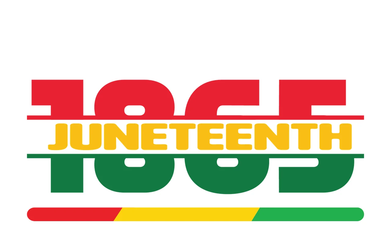 Black Celebrate 1865 Juneteenth Bold Graphic lines typography