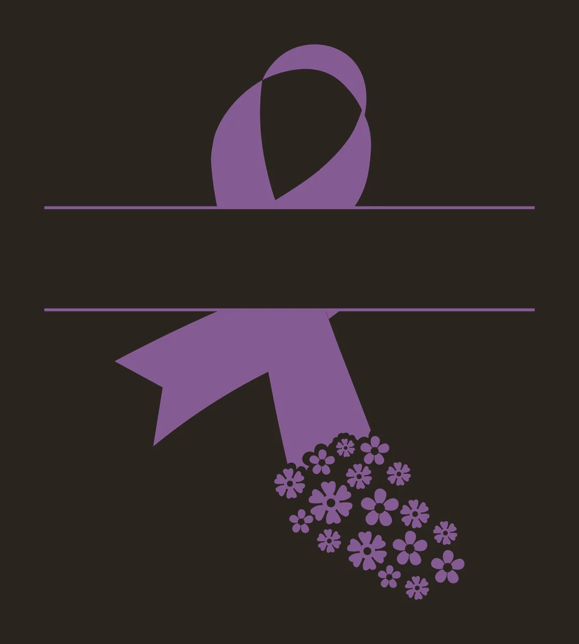 Ribbon With Horizontal Blank Space displaying flowers band contrast preview thumbnail