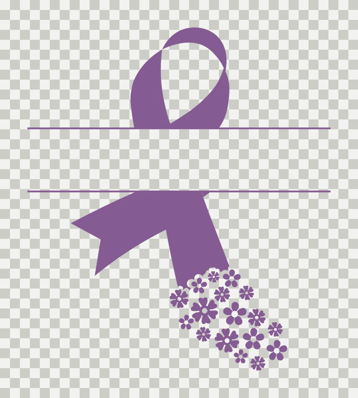 Ribbon With Horizontal Blank Space displaying flowers band transparency and detail preview thumbnail