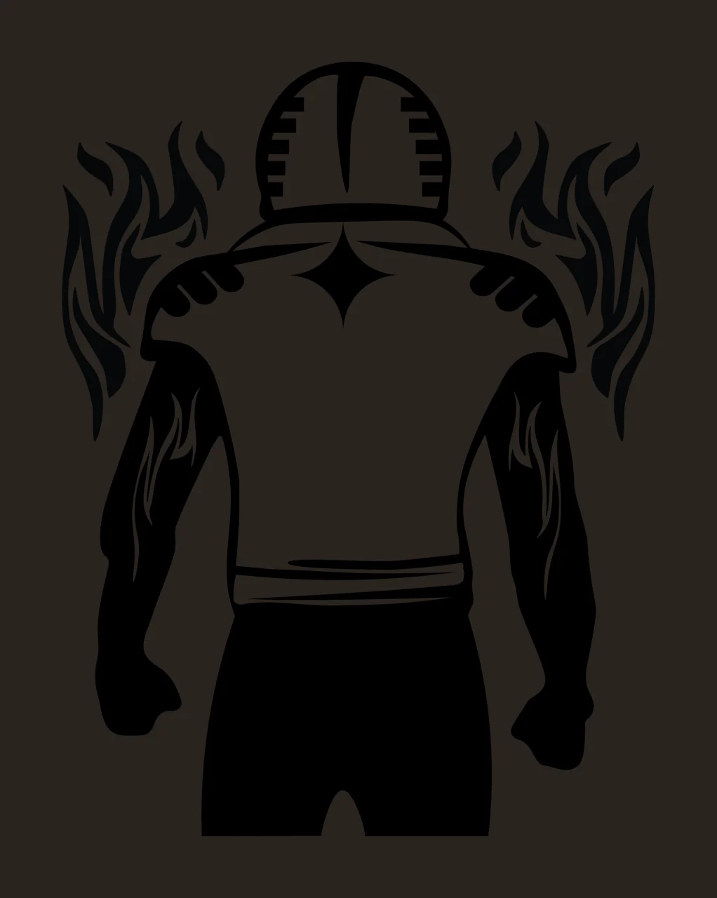 Football Player Standing With Fire And Monochrome contrast preview thumbnail