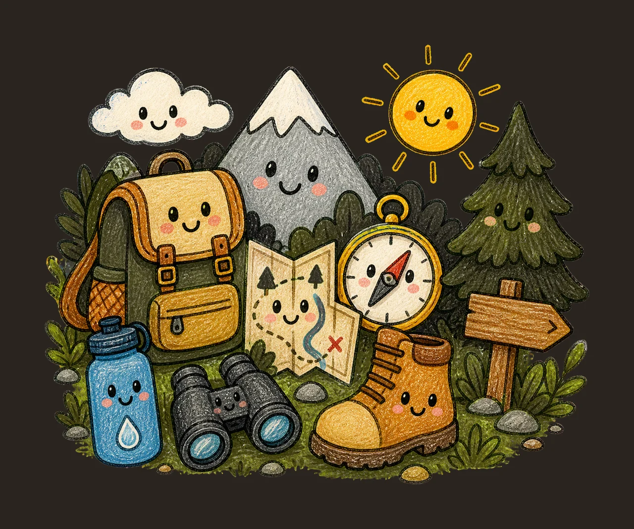 hiking outdoor 04 cozy crayon sublimation instant shirt contrast preview thumbnail