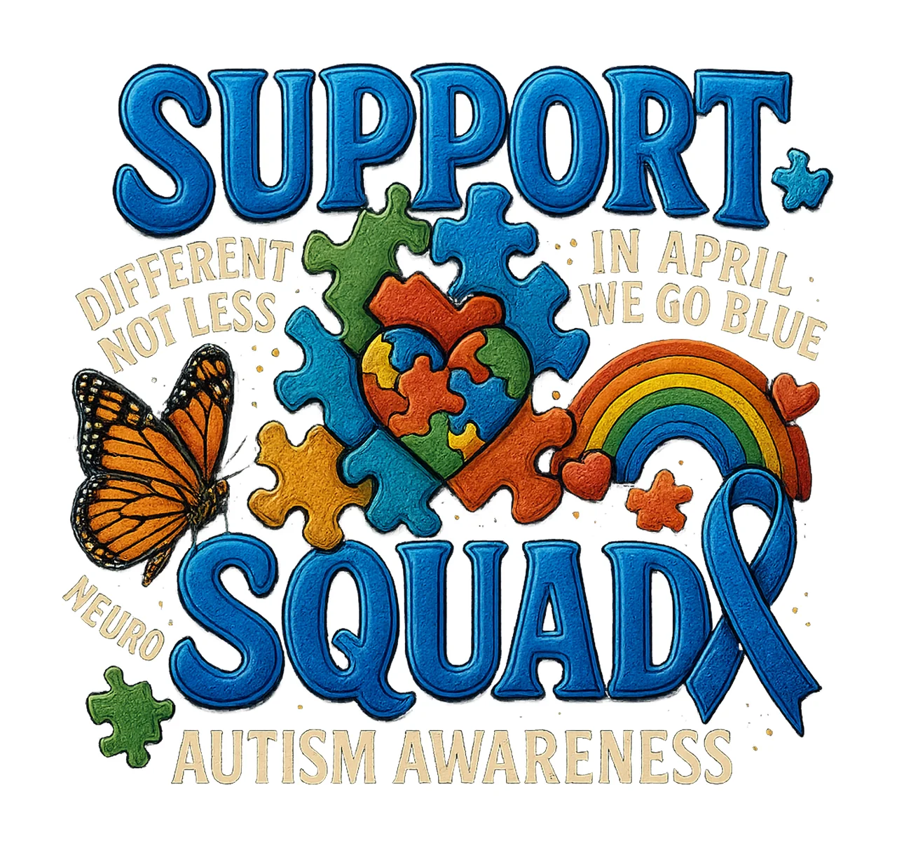 Family Autism Support Squad Autism Awareness Design Teacher
