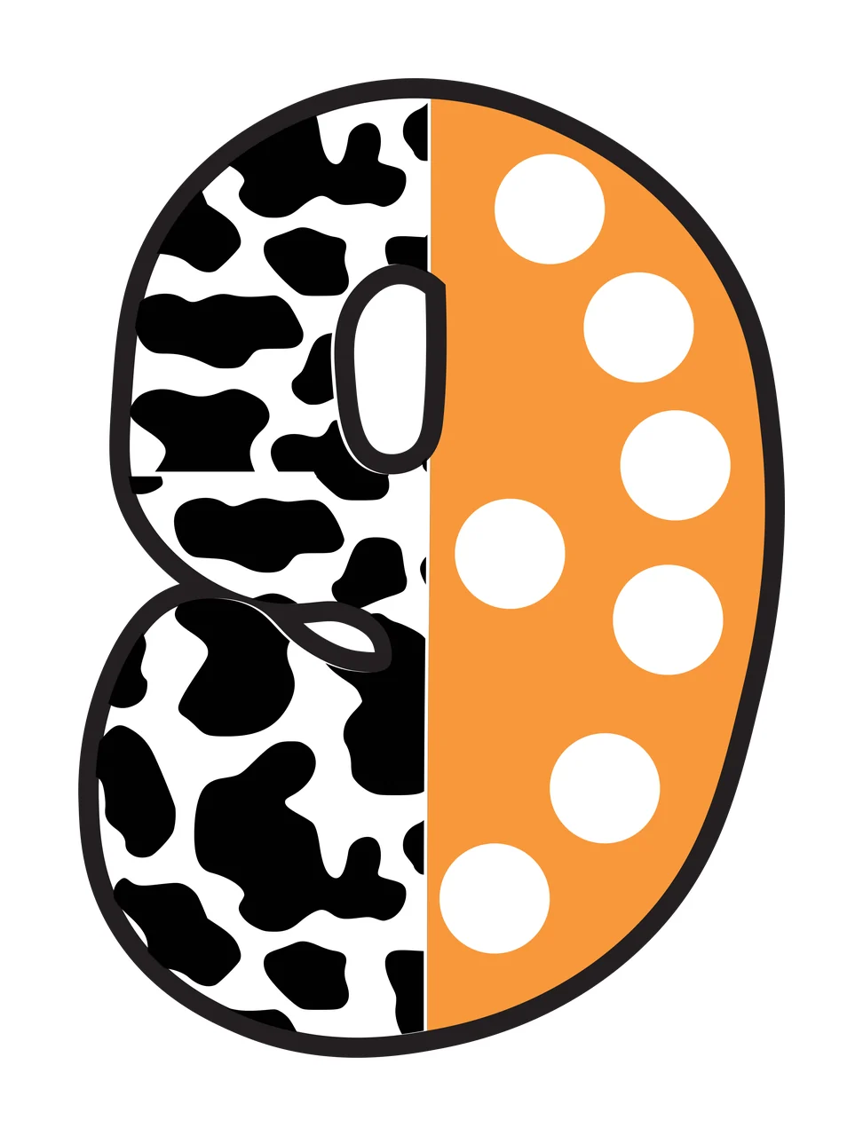 Half Cow Bright Font Dalmatian Race Doodle Leopard Character 30 racing