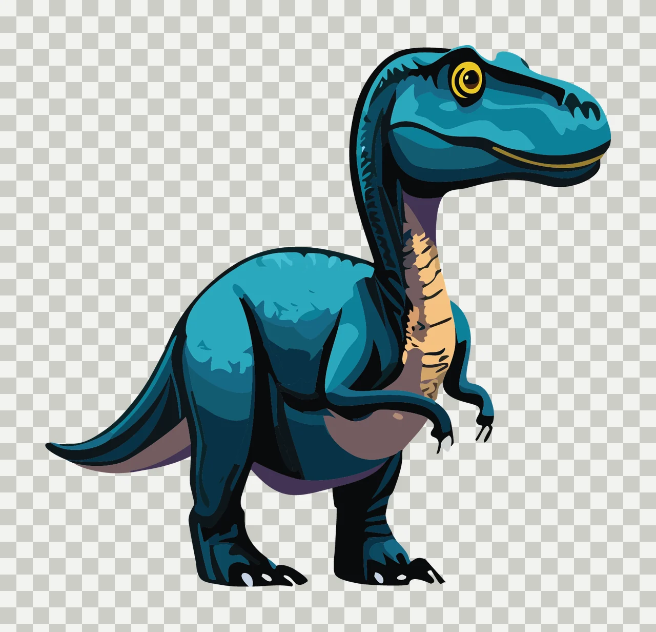Dinosaur Skeleton Silhouette In Black standing bones prehistoric transparency and detail preview thumbnail