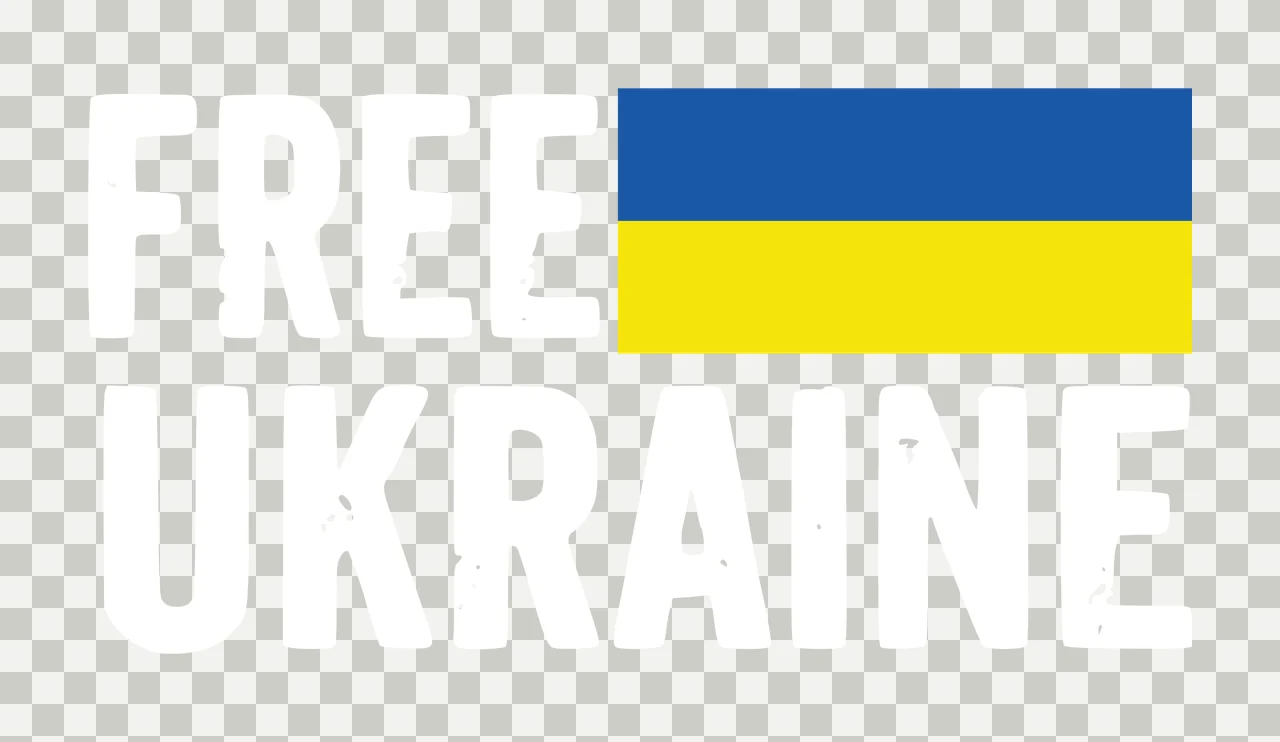 Ukraine Black Distressed Text Reading With Flag Box declaring transparency and detail preview thumbnail
