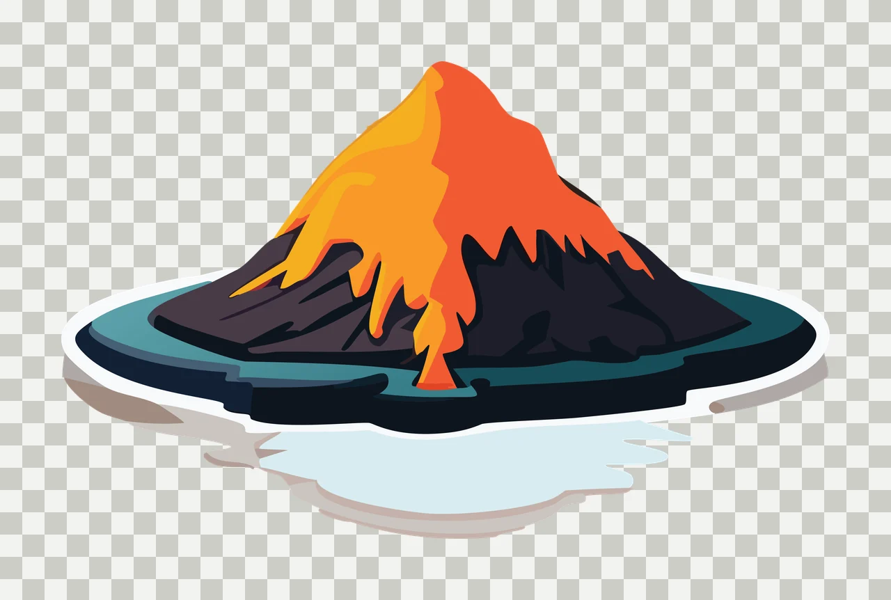 Black Mountain Silhouette With Reflective Base resting water transparency and detail preview thumbnail