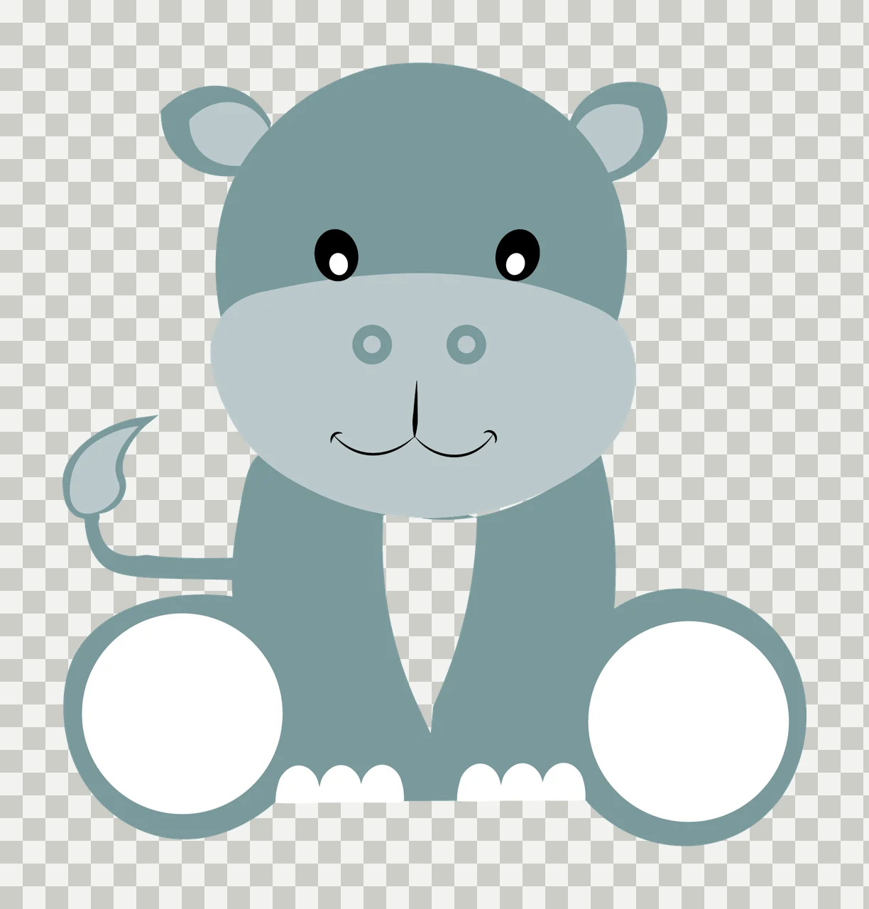 Animal Black Silhouette Of A Seated With Long sitting tail transparency and detail preview thumbnail