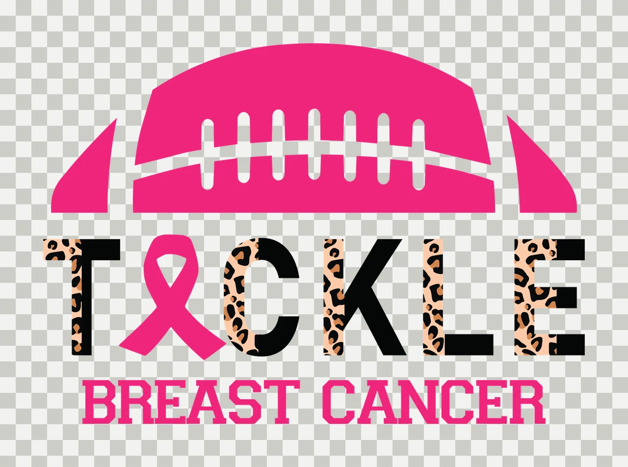 Tackle Breast Cancer Football Graphic Above Text and Variation transparency and detail preview thumbnail