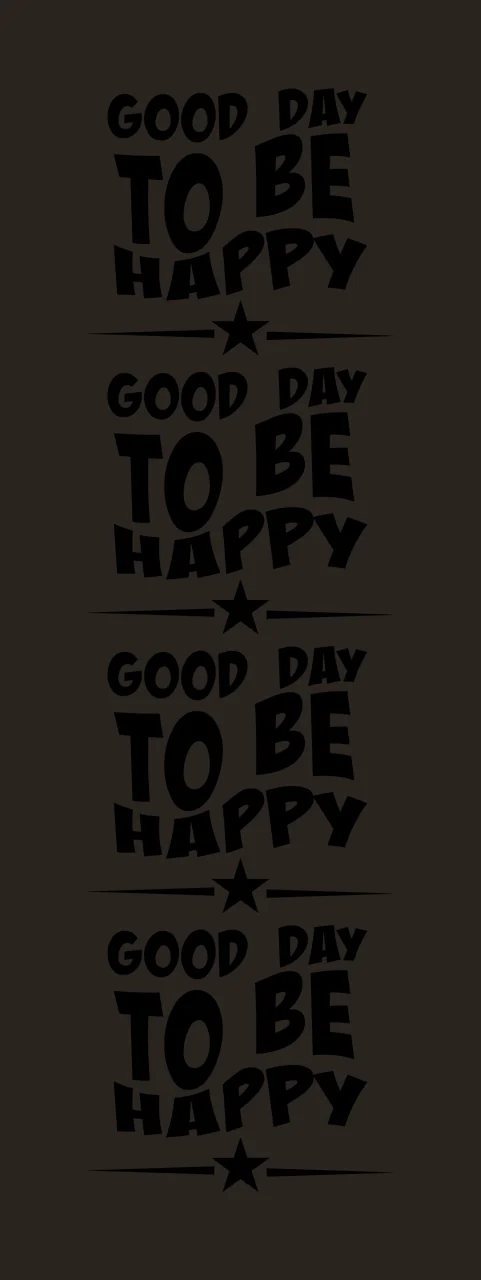 Good Day To Be Happy Lists text graphic listing letters stars contrast preview thumbnail