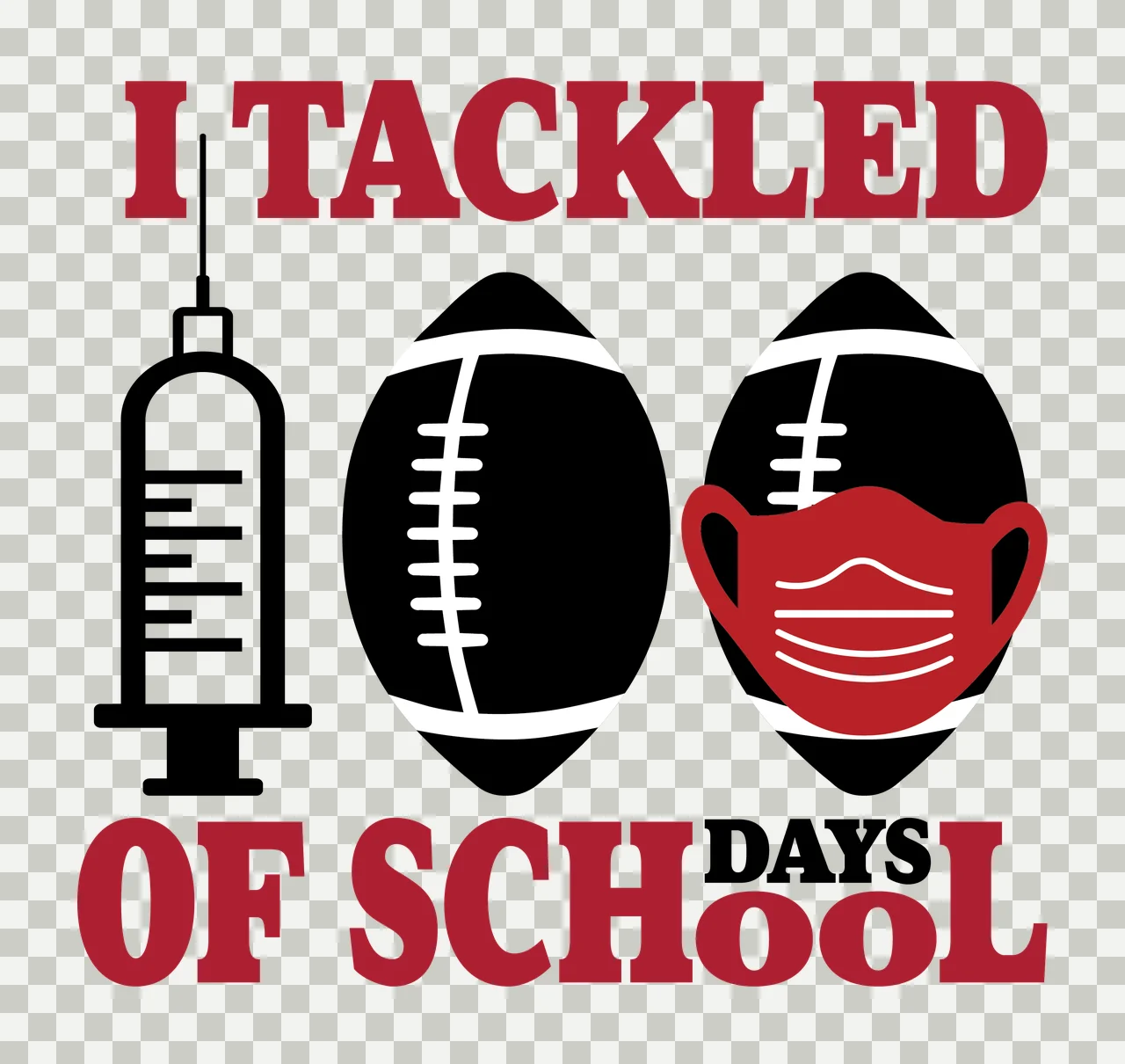 Football Of School I Tackled 100 Days Of text communicating transparency and detail preview thumbnail