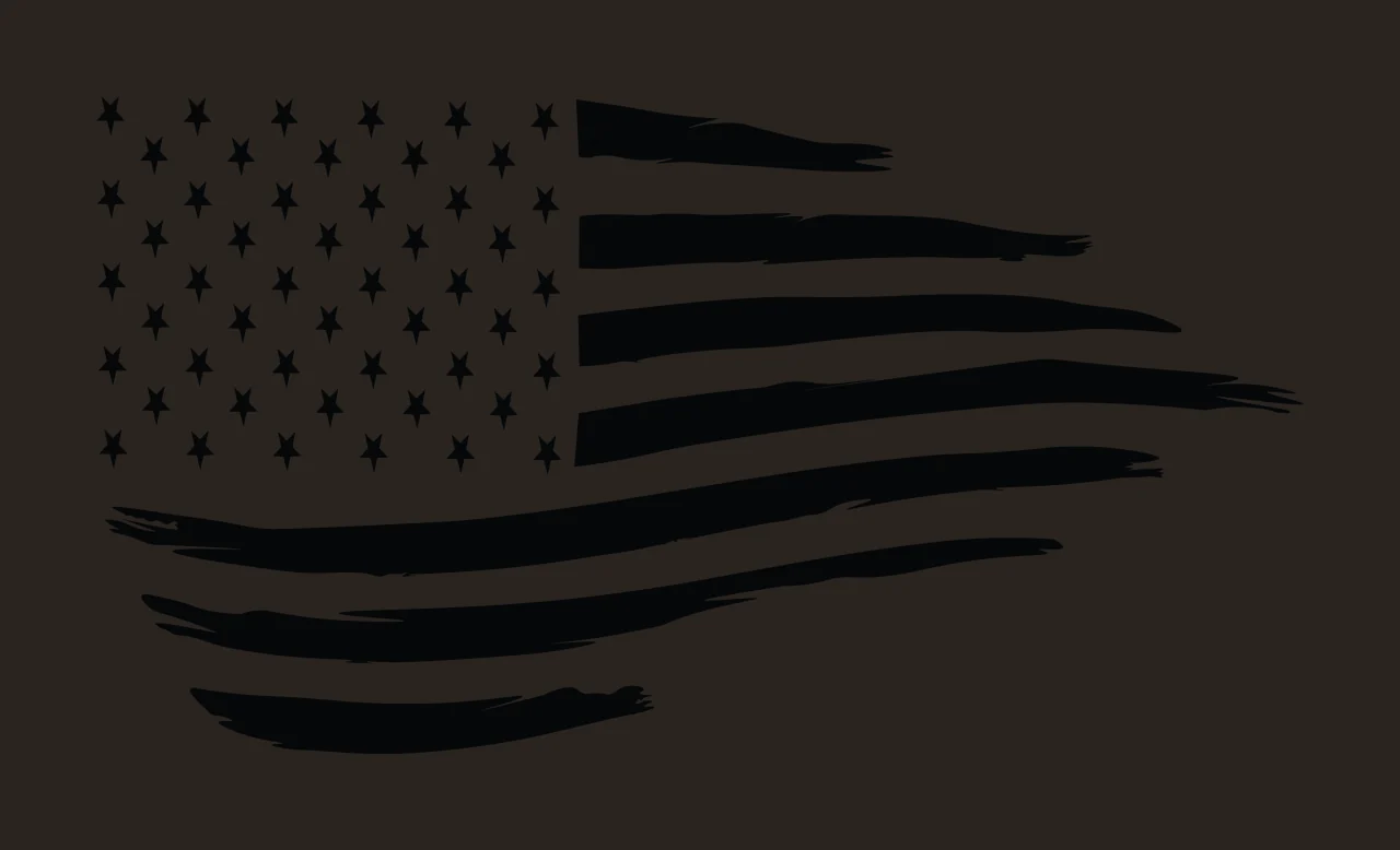 Flag Distressed Horizontal Black Silhouette white patriotic contrast preview thumbnail