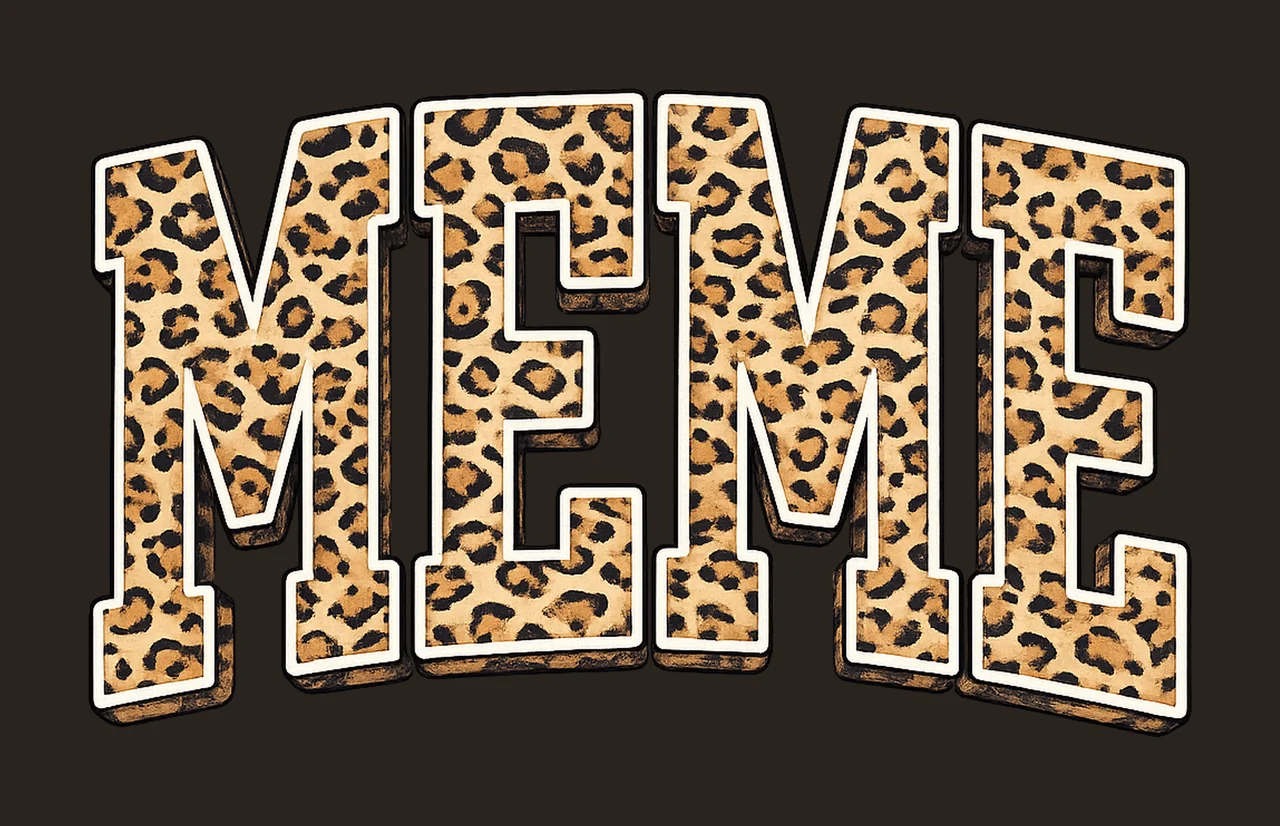 Leopard Meme Trendy Sublimation Design Animal Print Artwork contrast preview thumbnail