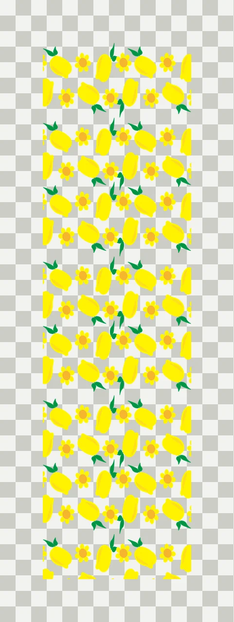 Black Lemon Fruit Pattern flower silhouette white repeat monochrome transparency and detail preview thumbnail