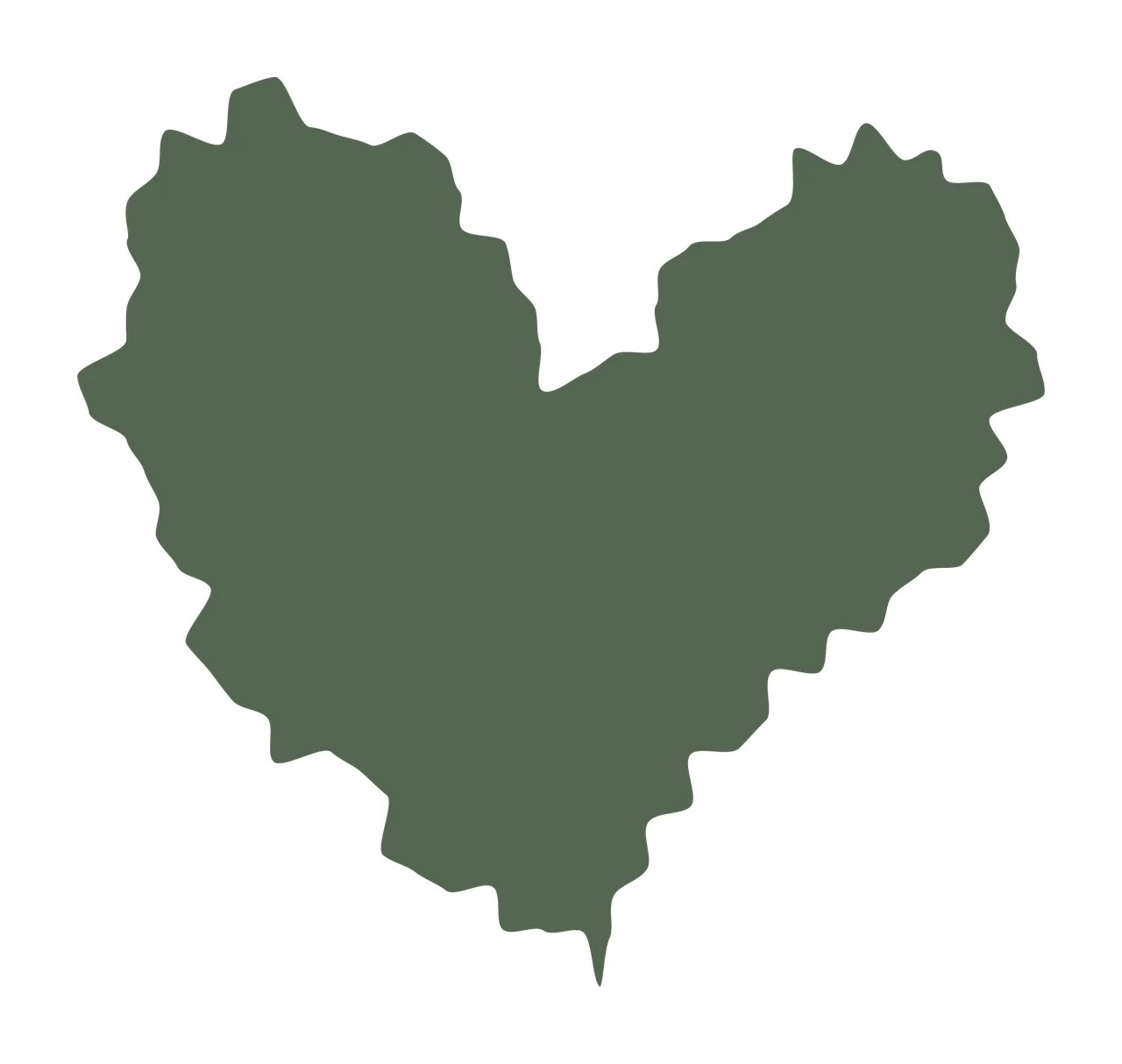 Rough Jagged Edged Heart Shape forming edges distressed black