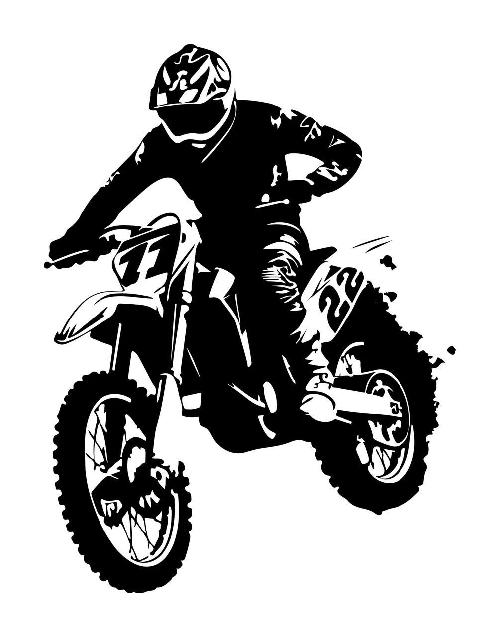 Motocross 11 22 Rider Mid Air Jump jumping motorcycle helmet