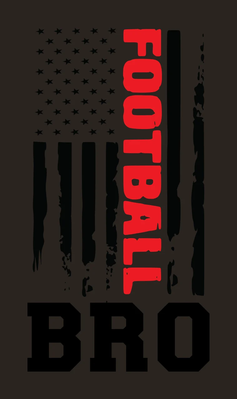 Football Bro Text With Flag Design decoration stars stripes contrast preview thumbnail