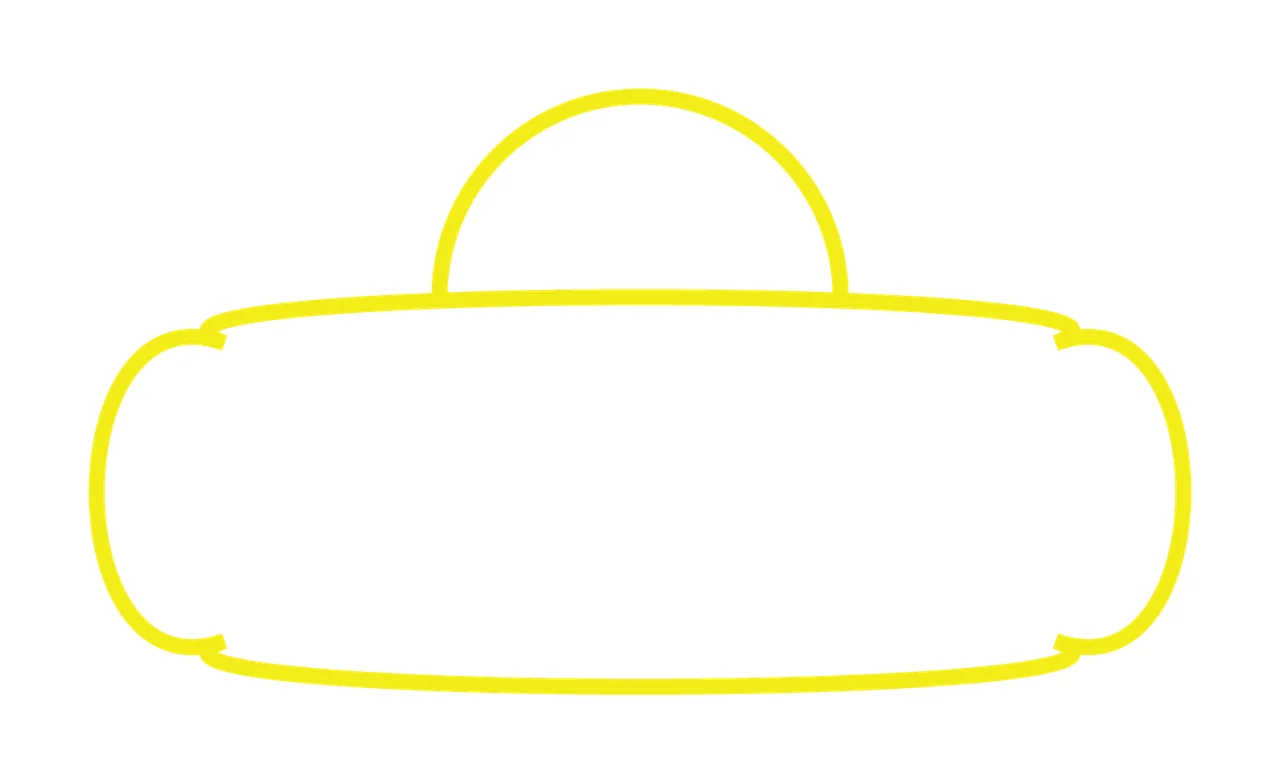Black Line Drawing Of A Rounded Pill Shape Stationary arch