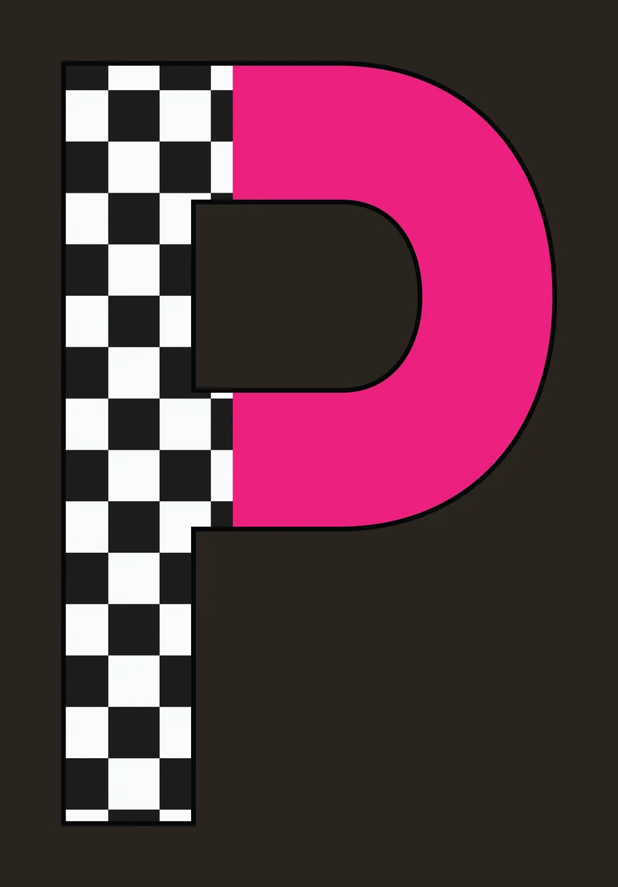 Can Glass Wrap P Pink Checkered Letter contrast preview thumbnail