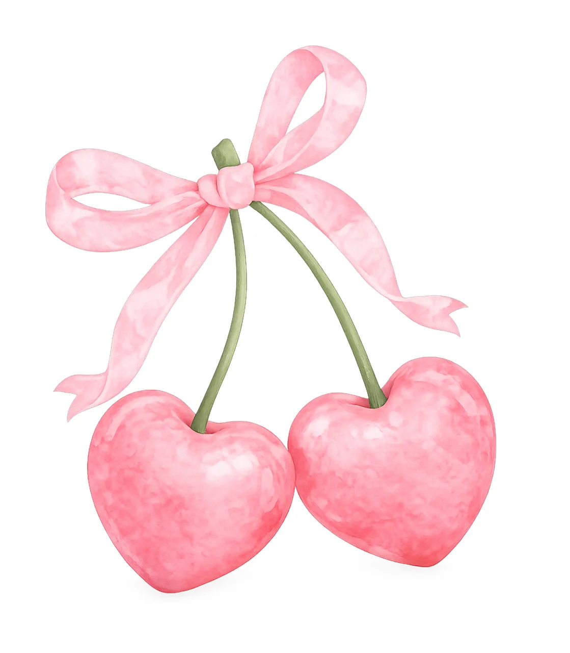 Coquette Cherry Girly Artwork Cute Cherry Design Pink