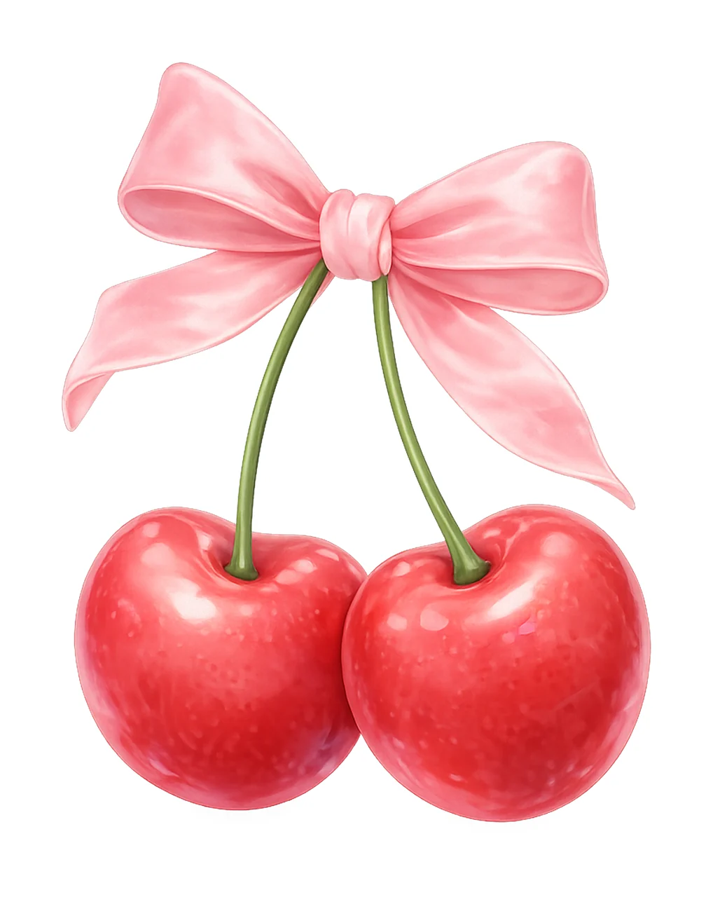 Cherry Bow Coquette Aesthetic Soft Girl Pink Bow Design