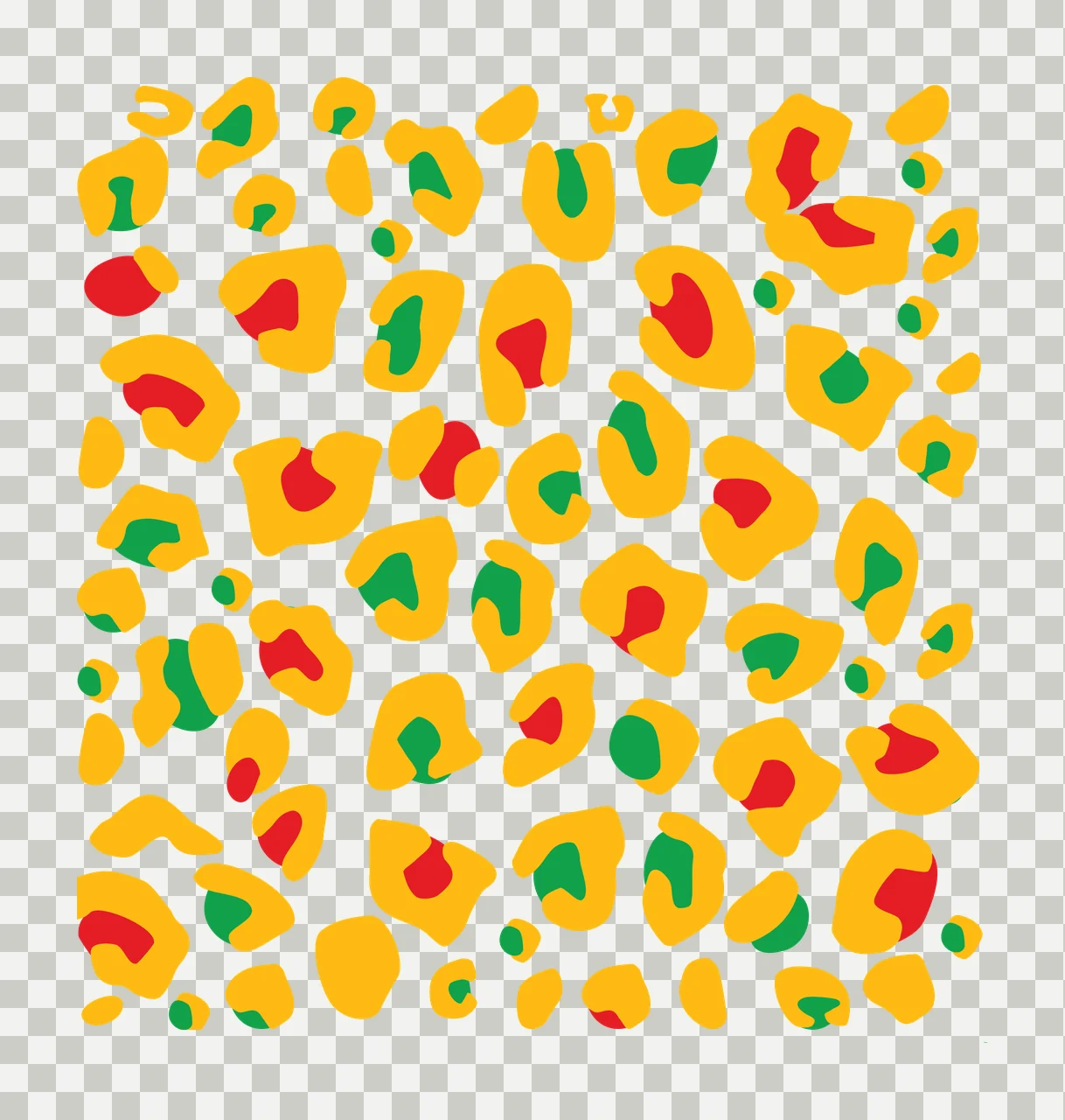 Black And White Repeating Leopard Pattern spotted shapes graphic transparency and detail preview thumbnail
