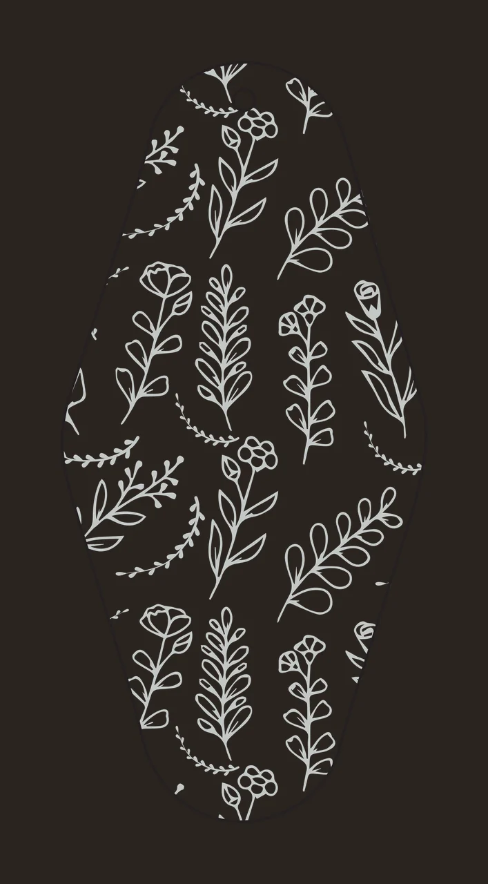 Classic Motel Keychain Vintage Sign Botanical Outline flowers contrast preview thumbnail