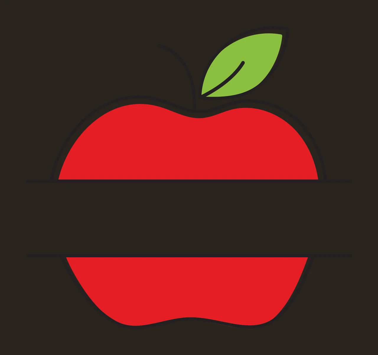 Can Glass Wrap Red Apple Monogram Split Graphic contrast preview thumbnail